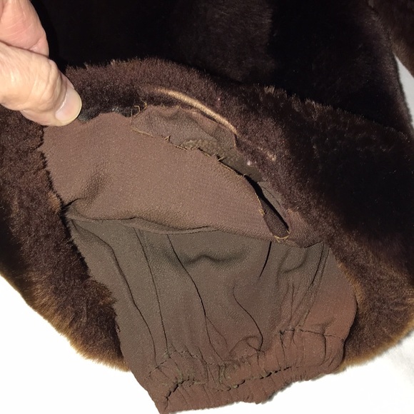 Women’s VINTAGE 1940S BEAVER FINE FURS COAT ABRAHAM & STRAUS Measurements in pic - Picture 13 of 16